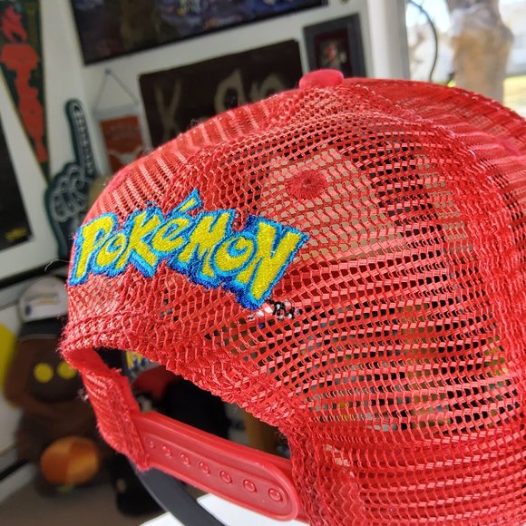 Pokémon Poké Ball Mesh Youth/Small Adult Adjustable Hat - Picture 6 of 9
